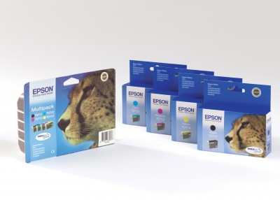 Epson Cheetah T0711 black ink cartridge blækpatron Original Sort