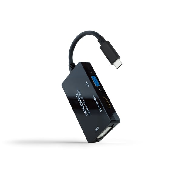 Nanocable 10.16.4301-ALL USB grafisk adapter 3840 x 2160 pixel Sort