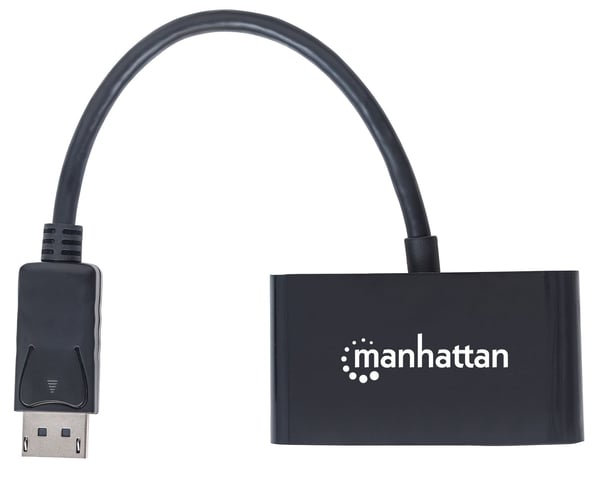 Manhattan 152587 videokabel adapter 0,16 m DisplayPort HDMI/VGA Sort