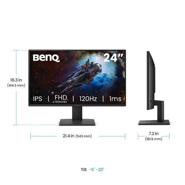 BenQ GW2491P tietokoneen litteä näyttö 60,5 cm (23.8") 1920 x 1080 pikseliä Full HD LED Musta
