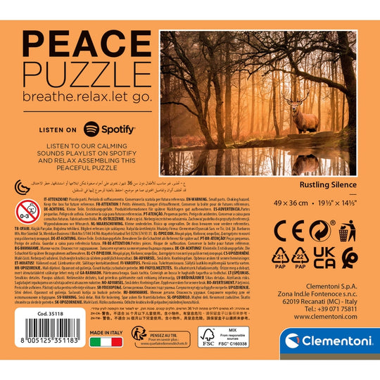 Clementoni Peace Collection 35118 puslespil 500 stk Dyr og planter