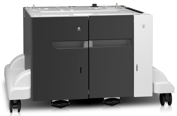 HP LaserJet papirbakke med stor kapacitet til 3500 ark, føder og stativ