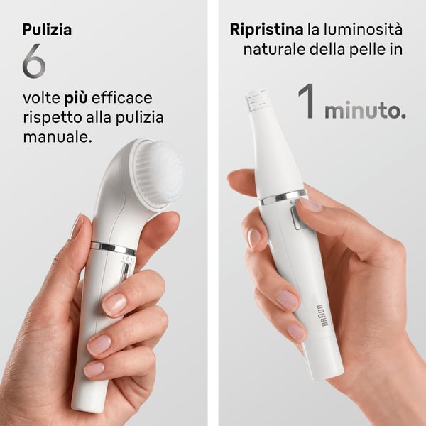 Braun Gesichtsepilierer Face 810 Valkoinen, Hopea