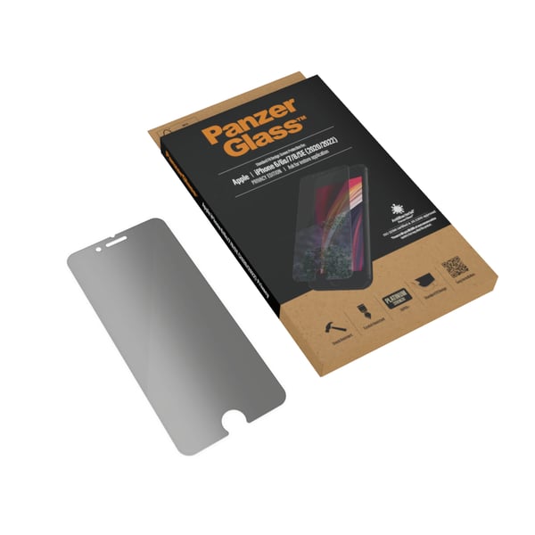 PanzerGlass ® Privacy Screen Protector iPhone SE (2020/2022) | 8 | 7 | 6 | 6s | Standard Fit Kirkas näytönsuoja Apple 1 kpl