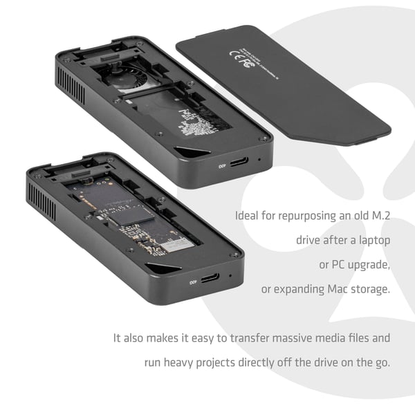 CLUB3D CAC-2510 tallennusaseman kotelo SSD-kotelo Musta M.2