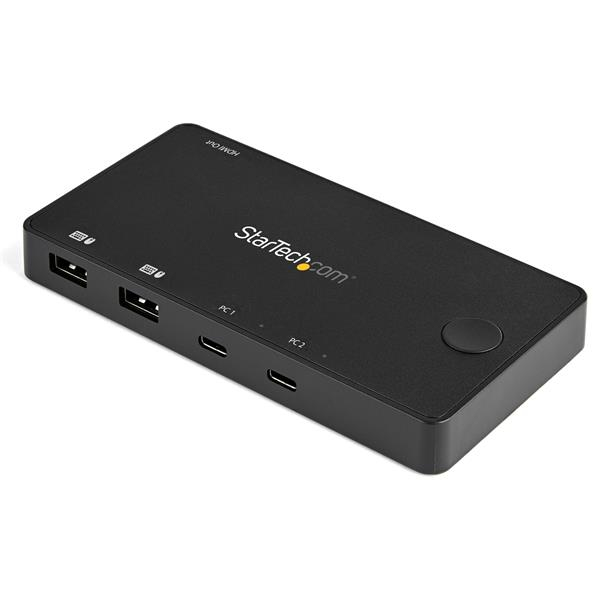 StarTech.com 2-Portars USB C KVM-switch, 4K 60Hz HDMI, Kompakt dubbelport UHD USB Type C Desktop Mini KV