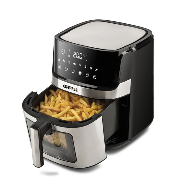 G3 Ferrari Friggisano Visual Single 6,5 l Fristående 1700 W Varmluftsfritös Svart, Silver