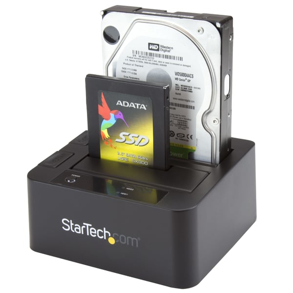 StarTech.com Dubbel USB 3.0/eSATA-dockningsstation med UASP för 2,5/3,5" SATA SSD/HDD-hårddiskar – SATA 6 Gbps