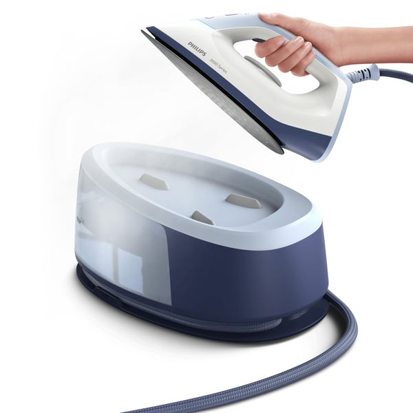 Philips 3000 series PSG3000/20 ångstrykjärnsladdare 2400 W 1,4 l Keramisk stryksula Blå, Vit
