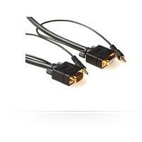 Microconnect MONGH5BMJ videokaapeli-adapteri 5 m VGA (D-Sub) + 3.5mm Musta
