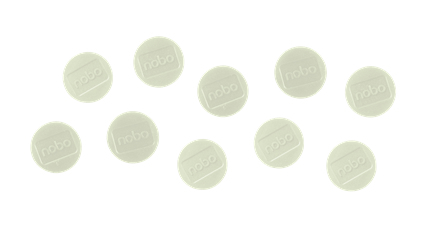 Nobo magnetiska whiteboardmagneter 10-pack 32 mm färgade magneter