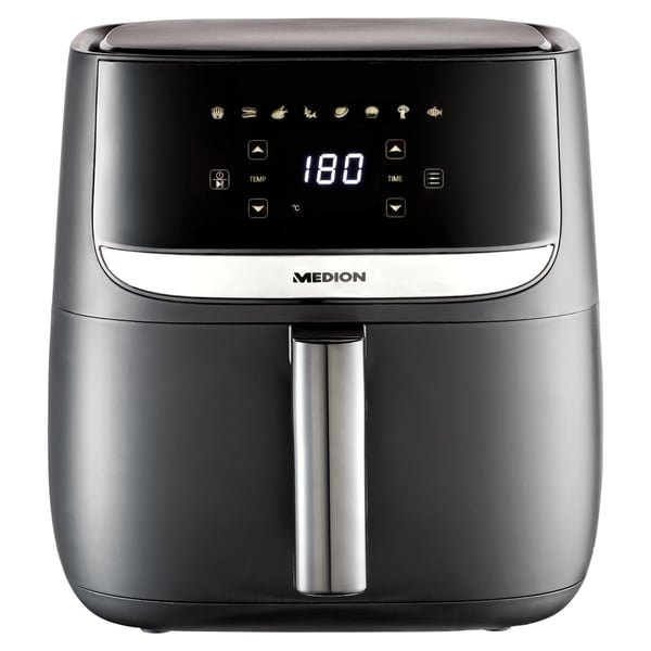 MEDION MD 10532 Yksi 5,7 L Erillinen 1700 W Kuumakiertoilmakypsennin Musta