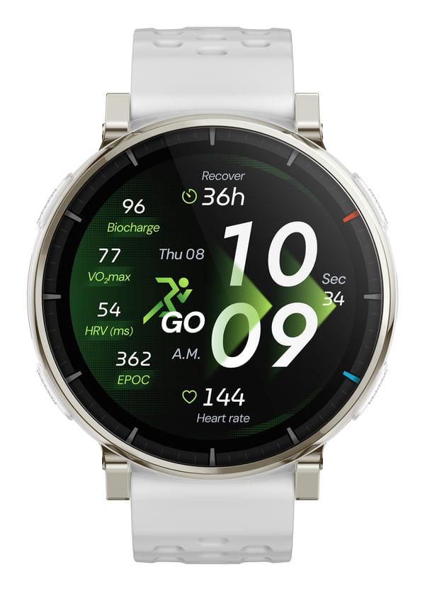 Amazfit Active 3 3,35 cm (1.32") AMOLED Digital 466 x 466 pixel Berøringsskærm Guld GPS (satellit)
