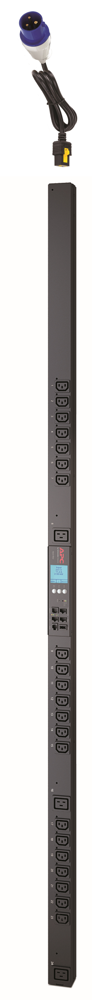 APC AP8659EU3 strømforsyningsenhed (PDU) 24 AC stikkontakt(er) 0U Sort