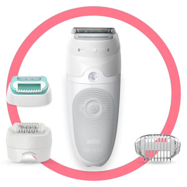 Braun Silk-épil 5 81770430 hårfjerner 28 pincetter Hvid