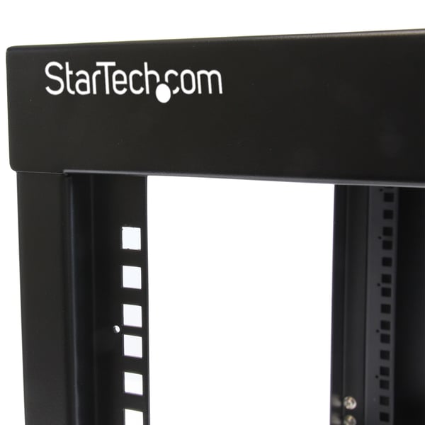 StarTech.com Väggmonterat 6U-nätverksrack med fyra stolpar, 19-tums serverrack med öppen ram och 50 cm monteringsdjup, väggmonterat och utsvängbart datarack för IT/AV/patchpanel/datorutrustning
