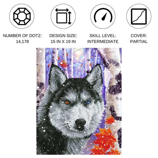 Diamond Dotz Forest Wolf