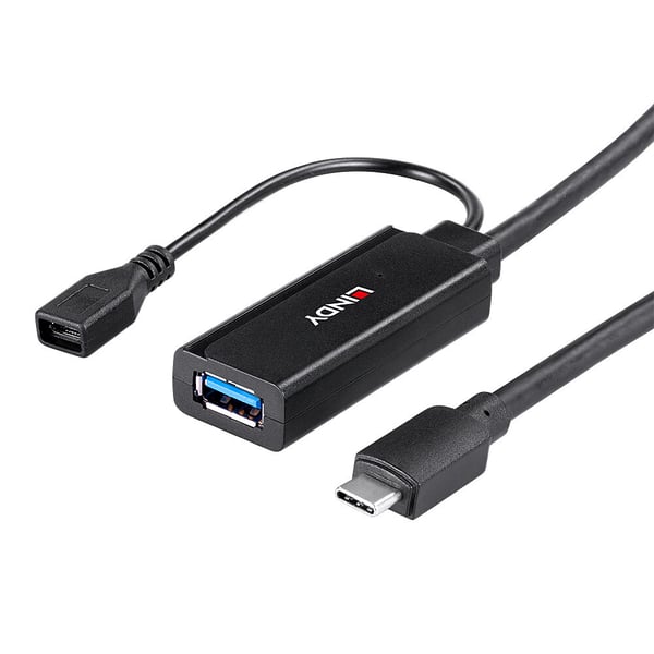 Lindy 43344 gränssnittshubbar USB 3.2 Gen 1 (3.1 Gen 1) Type-C 5000 Mbit/s Svart