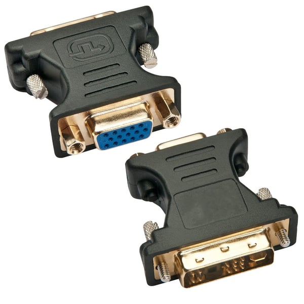 Techly IADAP DVI-8600T kabelomvandlare (hane/hona) DVI-A VGA Svart