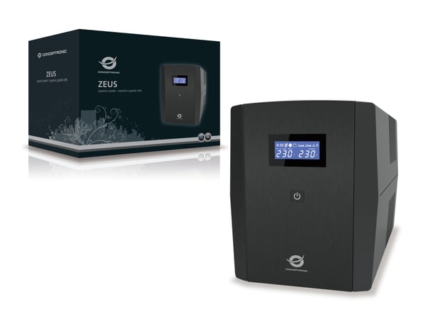 Conceptronic ZEUS04EM UPS-enhed Interaktivt indgangsstik 2,2 kVA 1320 W 5 AC stikkontakt(er)