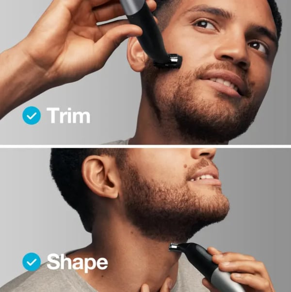 Braun XT5100 skägg/hår trimmer Svart, Silver