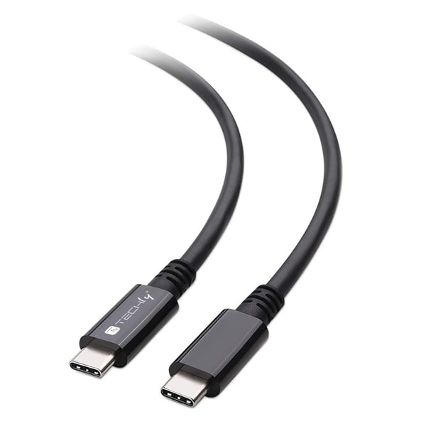 Techly ICOC MUSB40-CMCM08 USB-kabel USB4 Gen 3x2 0,8 m USB C 40 Gbit/sek. 100 W Sort