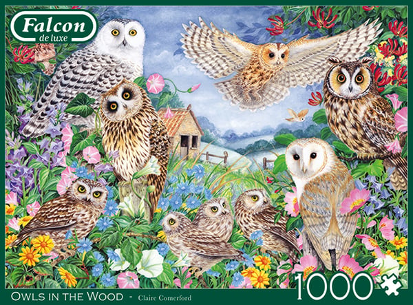 Falcon de luxe Owls in the Wood 1000 pcs Puslespil 1000 stk Dyrelivet