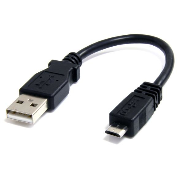 StarTech.com UUSBHAUB6IN USB-kabel 0,1524 m USB A Micro-USB B 0,48 Gbit/sek. Sort