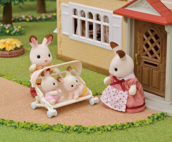 Sylvanian Families Trillinge-klapvogn