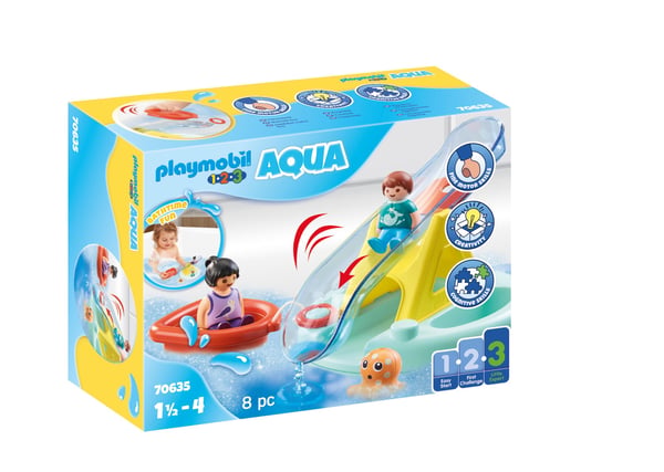 Playmobil 1.2.3 70635 spil, legetøj & mærkat til badet Badelegesæt Flerfarvet