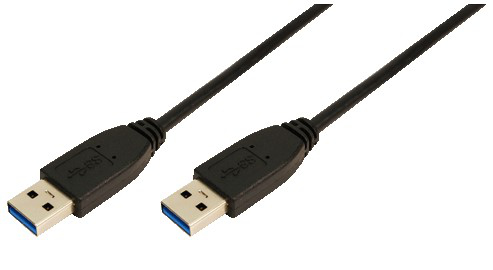 LogiLink CU0038 USB-kabel USB 3.2 Gen 1 (3.1 Gen 1) 1 m USB A Sort