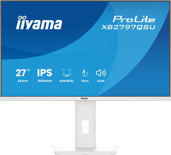 iiyama ProLite XB2797QSU-W1 computerskærm 68,6 cm (27") 2560 x 1440 pixel Quad HD LED Hvid
