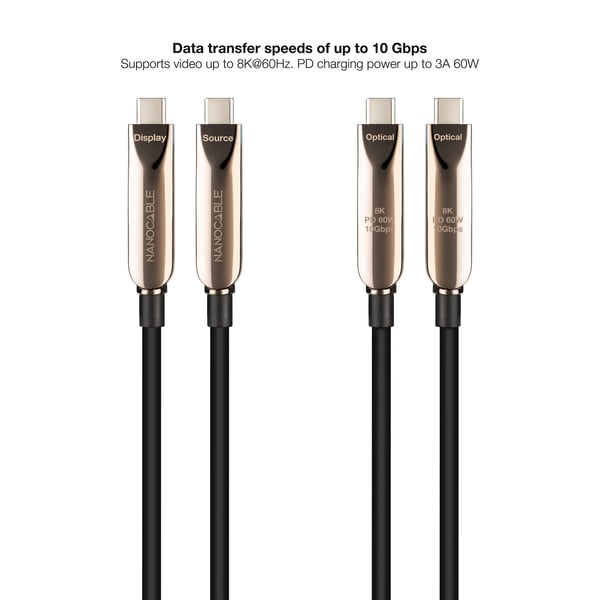 Nanocable 10.01.4605 USB-kabel USB 3.2 Gen 2 (3.1 Gen 2) 5 m USB C 10 Gbit/sek. 60 W Sort