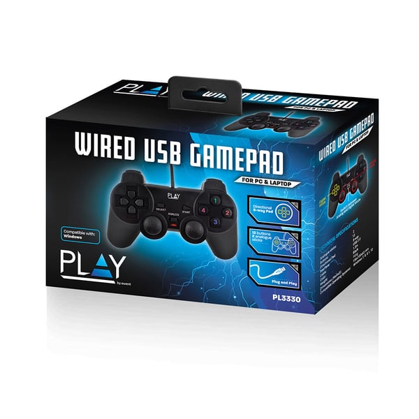 Ewent Play Svart USB 2.0 Spelplatta Analog / Digital PC