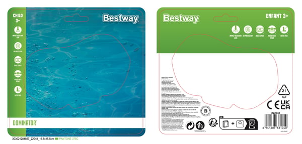 Bestway 22048 / 23 dykkemaske Polykarbonat Forskellige farver Barn