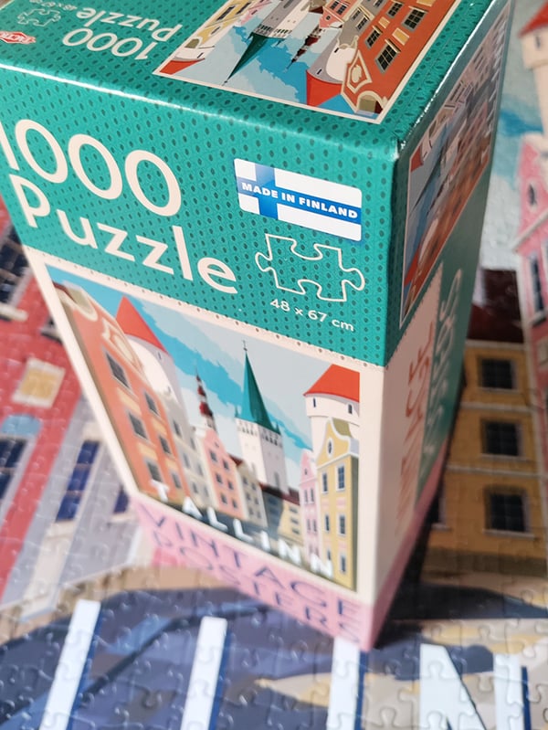 Tactic Puzzle Lovers Vintage Posters Tallinn 1000 pcs puzzle