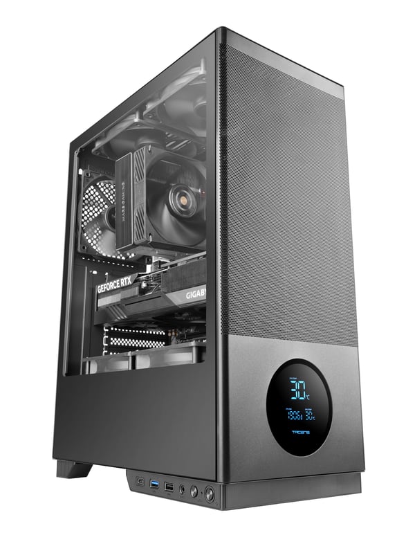 Tacens 2SAGITTA20 tietokonekotelo Midi Tower Musta