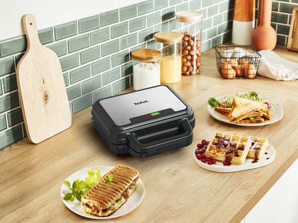 Tefal SW383D10 smörgåsgrill 700 W Svart, Rostfritt stål