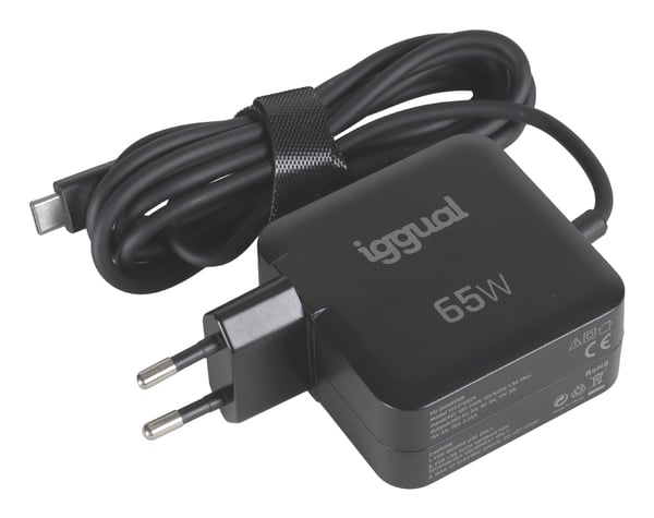 iggual PD 65W Universaali Musta AC Pikalataus Sisätila