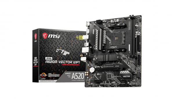 MSI MAG A520M VECTOR WIFI bundkort AMD A520 Stik AM4 micro ATX