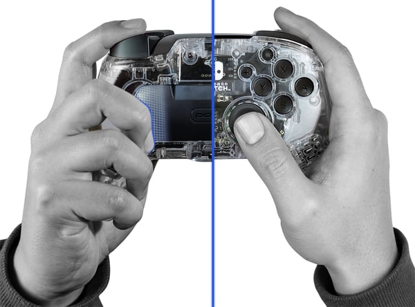 PDP Afterglow Svart, Transparent Spelplatta Analog / Digital Nintendo Switch, Nintendo Switch Lite, Nintendo Switch OLED