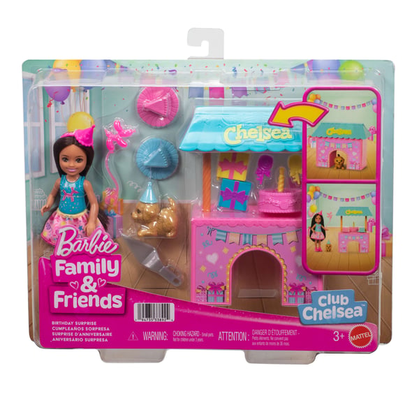 Barbie Chelsea CLUB Birthday Surprise Doll and Accessories