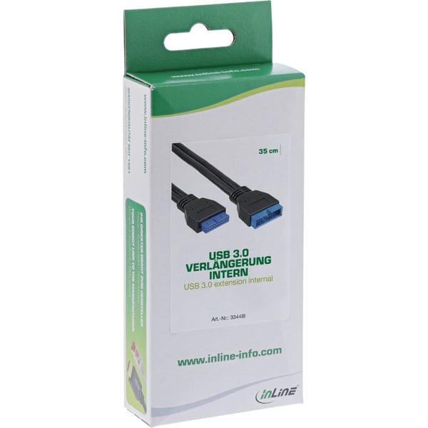 InLine 33448I USB-kablar 0,35 m Svart