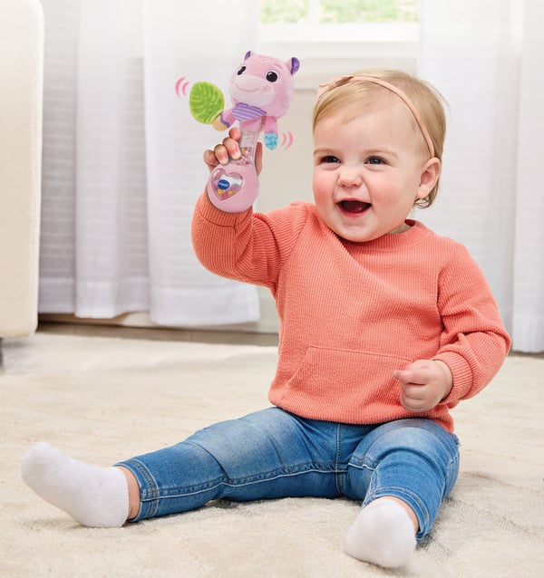 VTech Baby Dierenvriendjes Rammelaar - Nijlpaard roze
