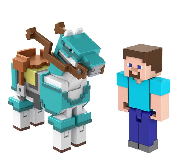 Minecraft STEVE OG PANSRET HEST-figurer