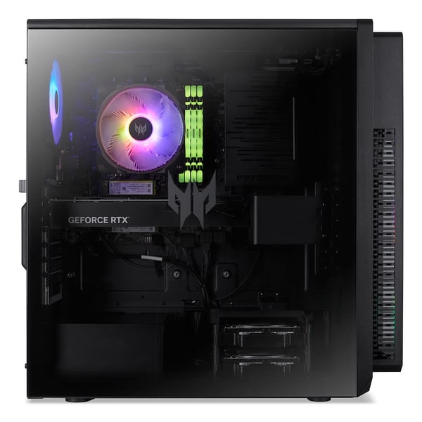 Acer Predator PO5-660 Intel Core Ultra 7 265F 64 GB DDR5-SDRAM 4 TB SSD NVIDIA GeForce RTX 5080 Windows 11 Home Työpöytä PC Musta