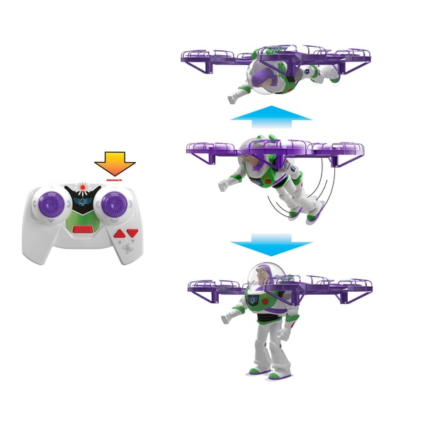 Toy Story Disney och Pixar 5-actionfigur föreställande en flygande, fjärrstyrd, högteknologisk Buzz Lightyear