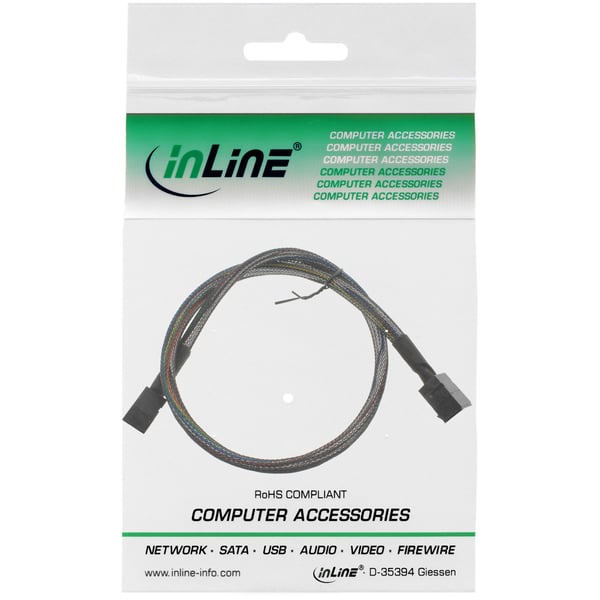InLine 27625B Serial Attached SCSI (SAS)-kabel 1 m Sort