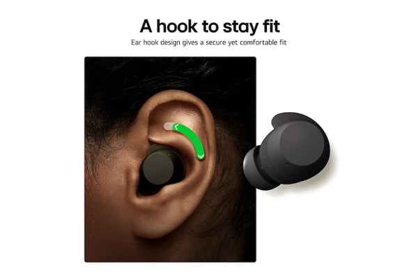 LG BUDSLITE.AEUSLBK kuulokkeet ja kuulokemikrofoni True Wireless Stereo (TWS) In-ear Puhelut/Musiikki/Urheilu/Päivittäinen USB Type-C Bluetooth Musta