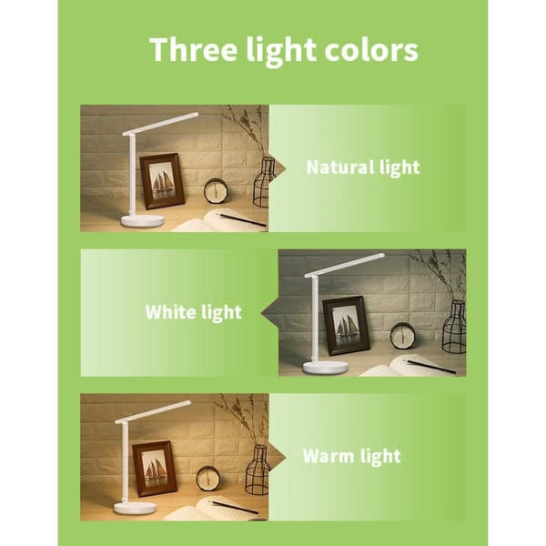Techly I-LAMP-DSK9 pöytävalaisin 3 W LED G Valkoinen